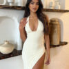 Sexy Halter Backless Dress Summer Bodycon Wrap Dresses for Women Low Cut Party Club Clothing - Image 4