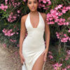Sexy Halter Backless Dress Summer Bodycon Wrap Dresses for Women Low Cut Party Club Clothing - Image 6