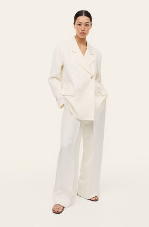 Linen-blend Dress Pants