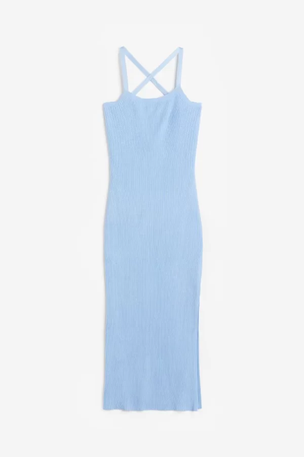 Open-backed Rib-knit Dress - Image 4